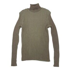 Frederic Homs Men’s Sweater XL Wool Blend Turtleneck Pullover Tan